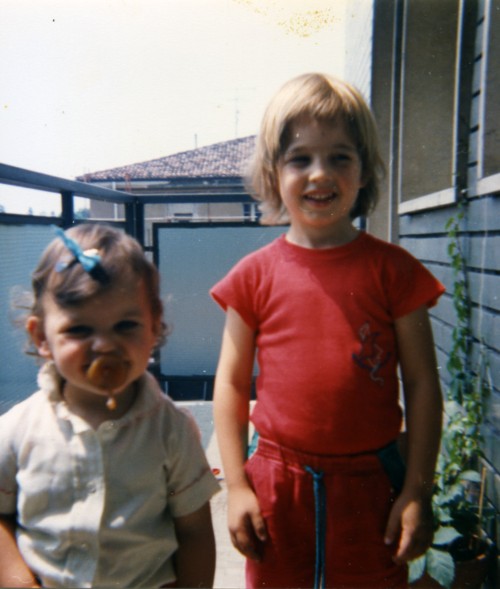 Maria Cristina e Alessandro Esposito sul balcone